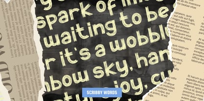 Scribby Words Font Poster 2
