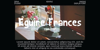 Kentaz Display Font Poster 4