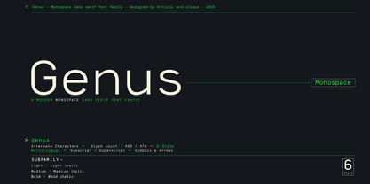 Genus Font Poster 1