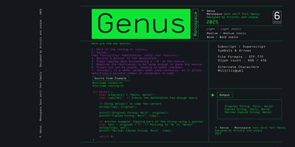 Genus Font Poster 6