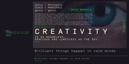 Genus Font Poster 7