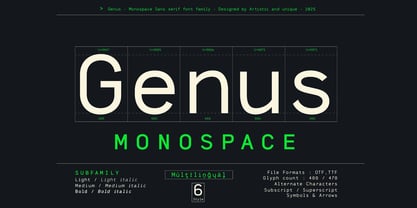 Genus Font Poster 8