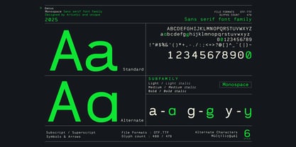 Genus Font Poster 3