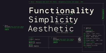 Genus Font Poster 15