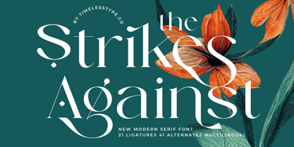 Strikes Against Font Poster 1