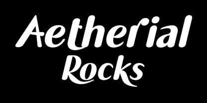 Aetherialrocks Font Poster 2