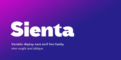Sienta Font Poster 1