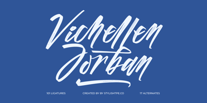 Vichellen Jordan Font Poster 1