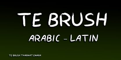 TE Brush1 Font Poster 1