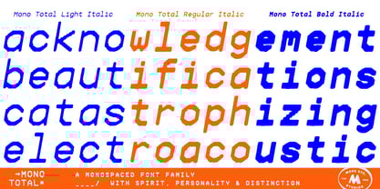Mono Total Font Poster 11
