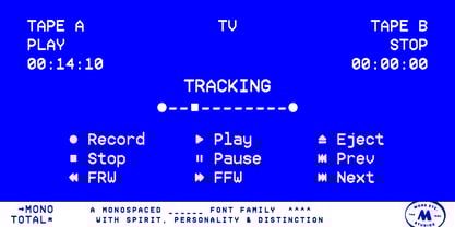 Mono Total Font Poster 13