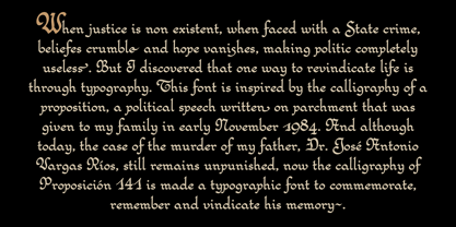 Proposicion 141 Font Poster 2