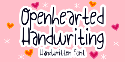 Openhearted Handwriting Font Poster 1