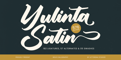 Yulinta Satin Font Poster 1