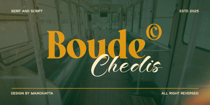 Chedis Script Font Poster 1