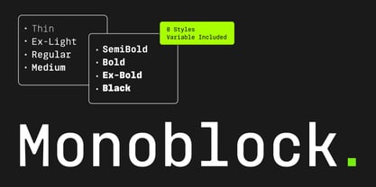 Monoblock Variable Font Poster 1