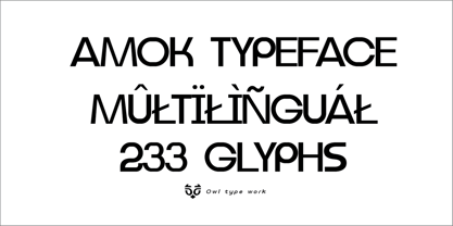 Amok O Type Font Poster 3