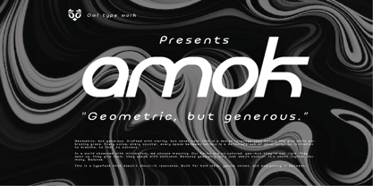 Amok O Type Font Poster 1