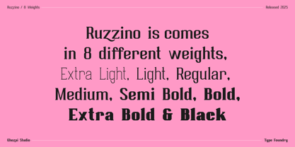 Ruzzino Font Poster 2