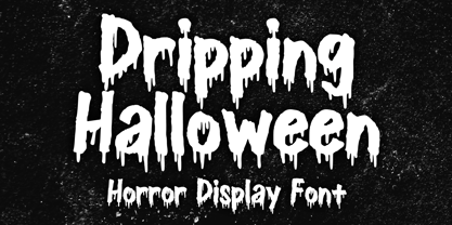 Dripping Halloween Font Poster 1