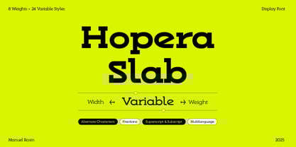 Hopera Slab Variable Font Poster 1
