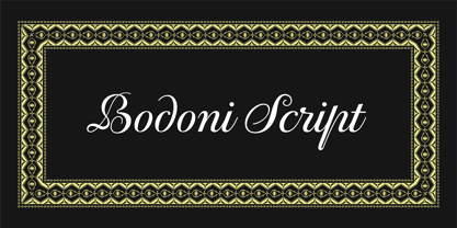 PF Bodoni Script Pro Font Poster 1