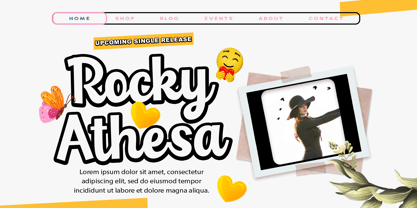 Sky Font Script Font Poster 6