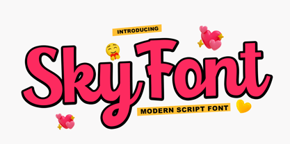 Sky Font Script Font Poster 1