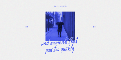 Oliver Whisper Font Poster 10