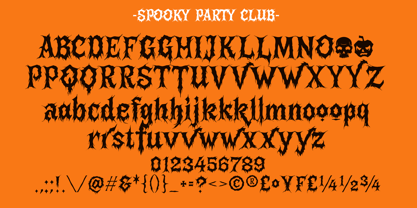 Spooky Party Club Font Poster 13
