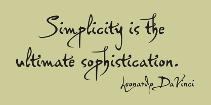 PF DaVinci Script Pro Font Poster 2