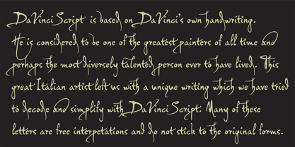 PF DaVinci Script Pro Font Poster 3