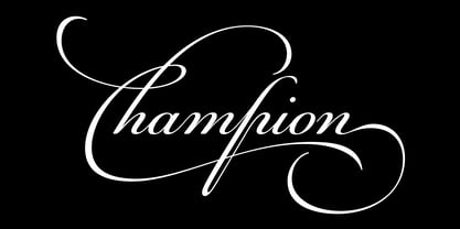PF Champion Script Pro Font Poster 1