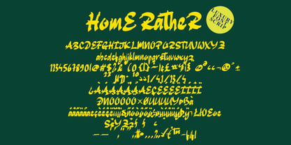 Home Rather Font Poster 2