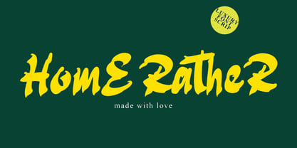 Home Rather Font Poster 1