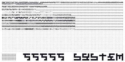 55555 System Font Poster 1