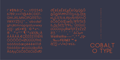 Cobalt O Type Font Poster 3