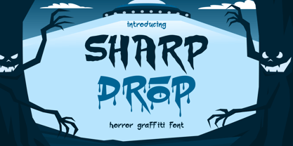 Sharp Drop Font Poster 1