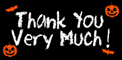 Halloween Crayon Font Poster 5