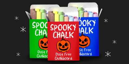 Halloween Crayon Font Poster 2