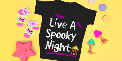 Halloween Crayon Font Poster 3