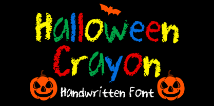 Halloween Crayon Font Poster 1