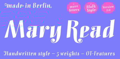 Mary Read Font Poster 1