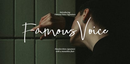 Famous Voice Signature Font Poster 1
