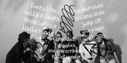 Doodle Lines Font Poster 4