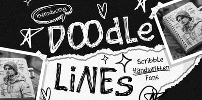 Doodle Lines Font Poster 1