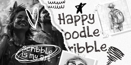 Doodle Lines Font Poster 2