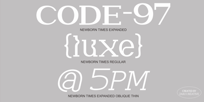 Newborn Times Font Poster 3