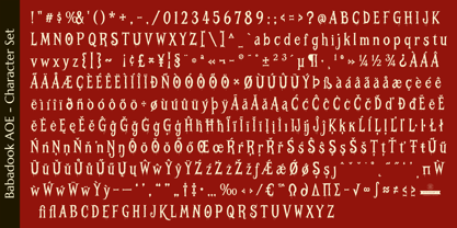 Babadook AOE Font Poster 6