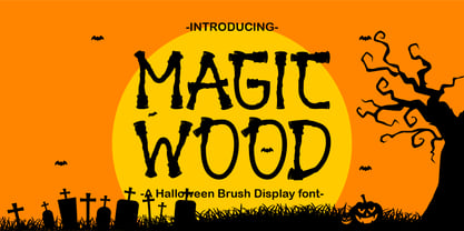 Magic wood Brush Font Poster 1
